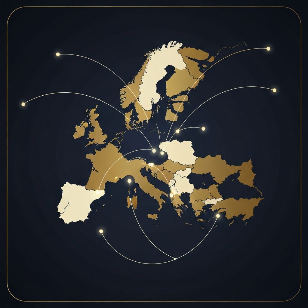 Harta rutelor Mariva Travel in Europa